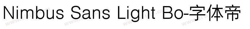 Nimbus Sans Light Bo字体转换